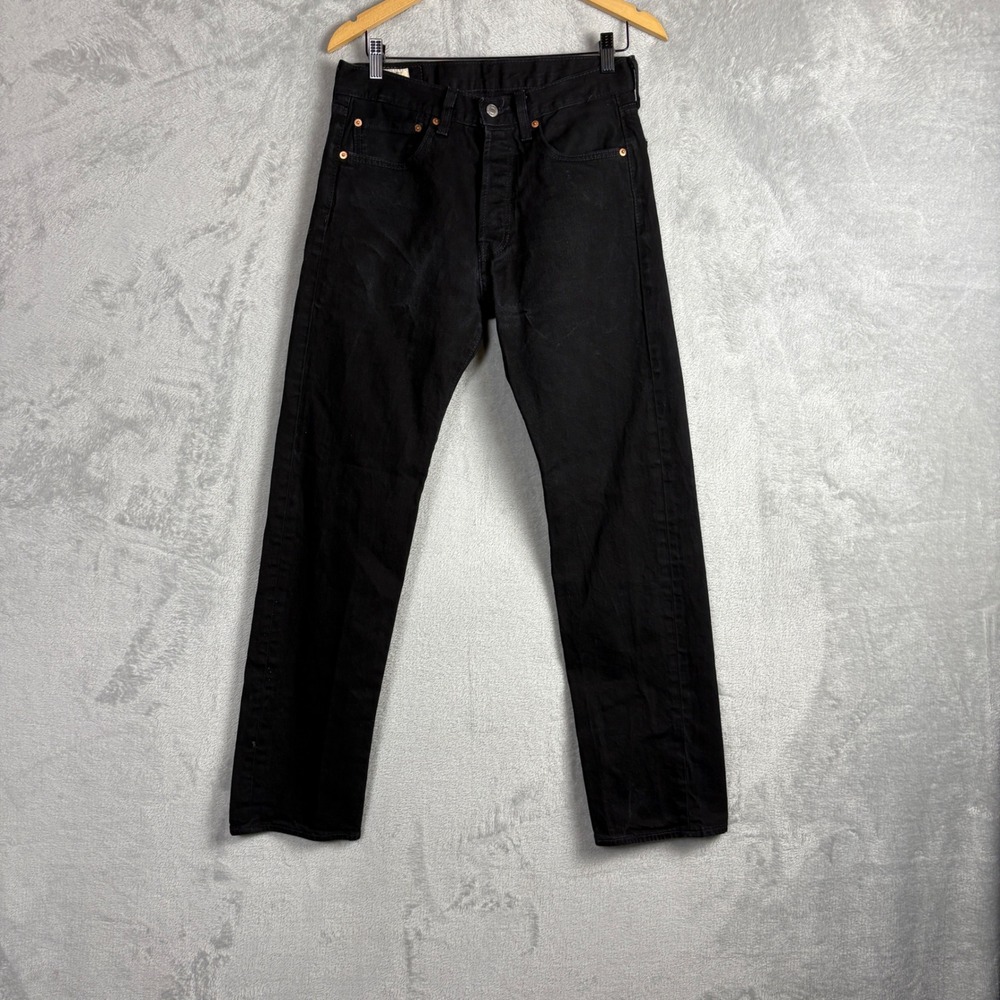 Levi's Jeans 501 Original Fit 31x32 Black Denim Straight Leg Streetwear